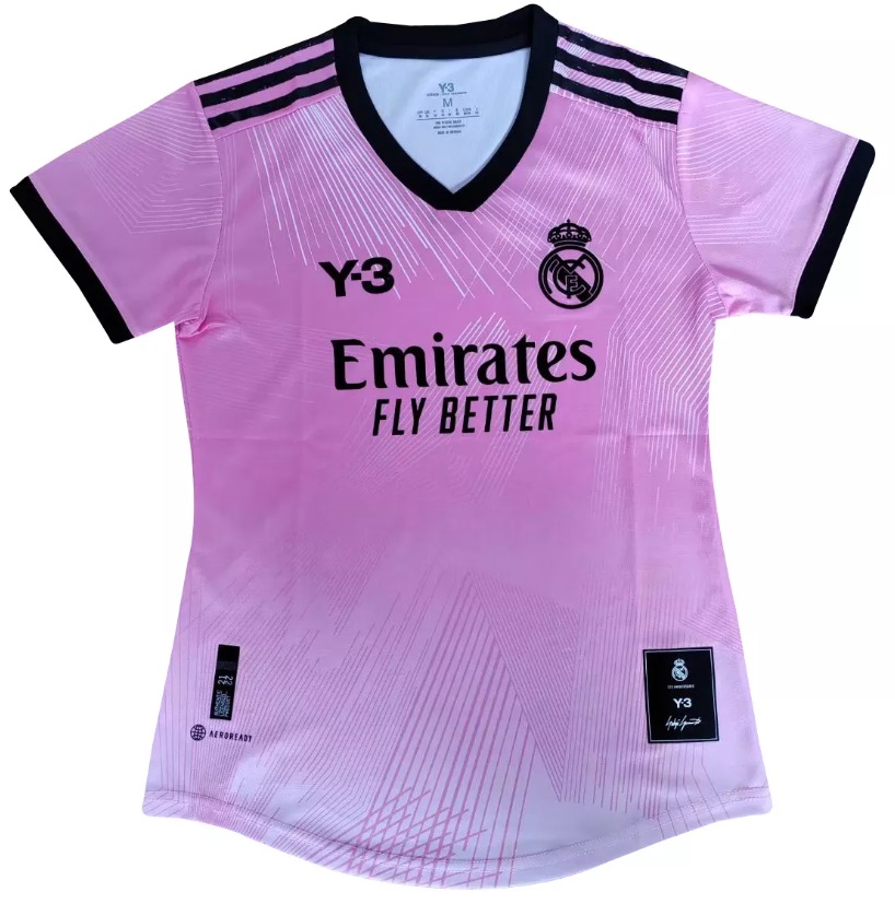 Camisa Feminina Real Madrid 2021 2022 Y-3 oficial Rosa